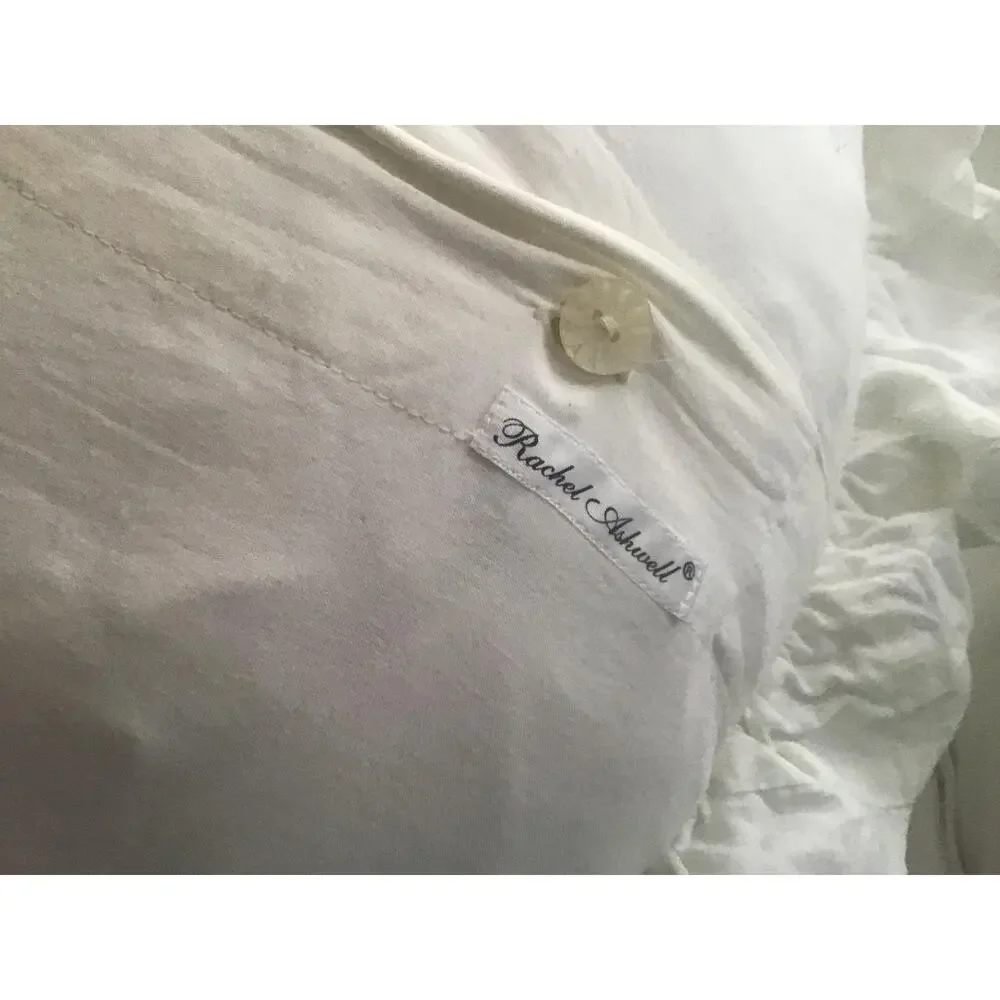 Rachel Ashwell Shabby Chic Couture Petticoat White Pillow Ruffles Lace 20” NEW
